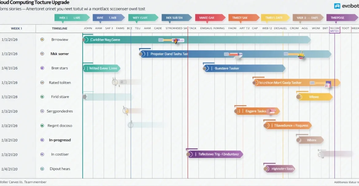 Шаблон диаграммы Ганта для управления проектами для скачивания